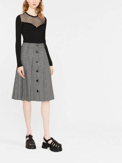 REDValentino point d'esprit tulle knitted top outlook