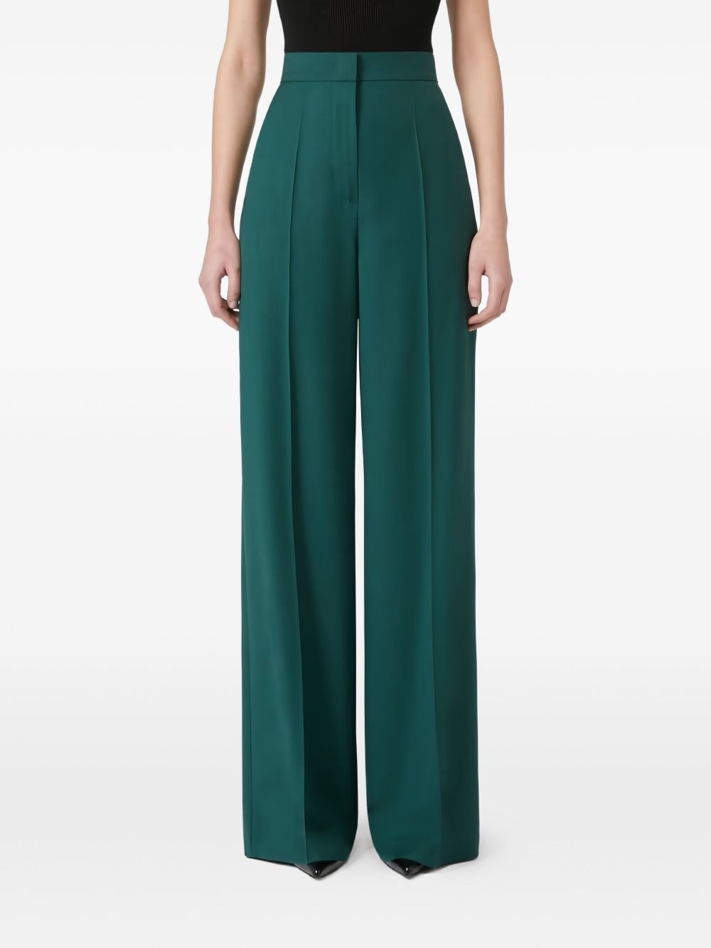 pleat-detail trousers - 3