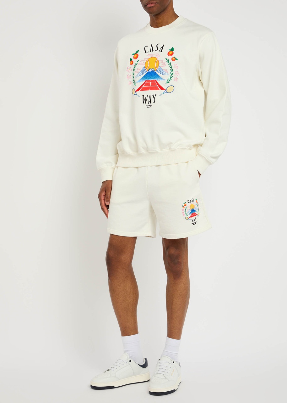 Casablanca Casaway Mountain Embroidered Cotton Sweatshirt - 4