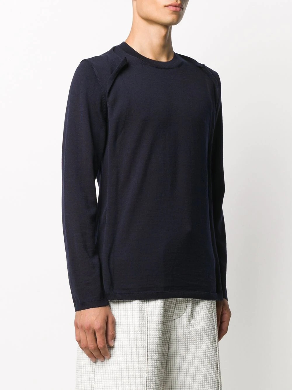 pleated shoulder jumper - 3