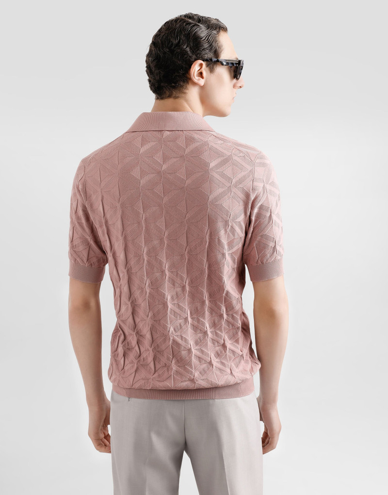 Silk polo-shirt with logo embroidery 5