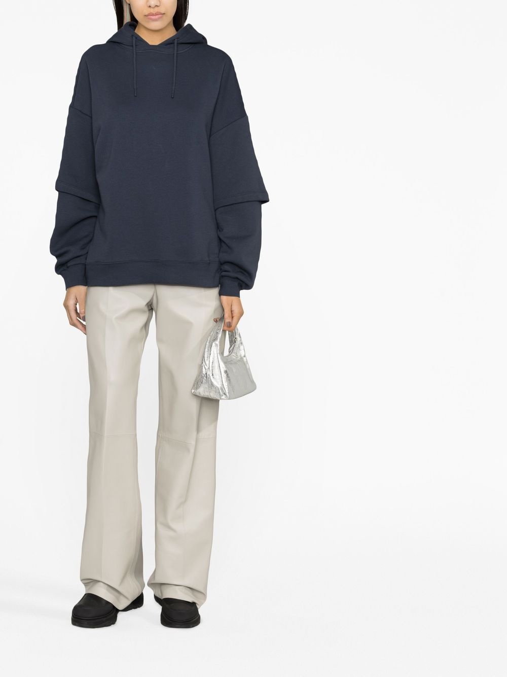double-sleeve organic cotton hoodie - 2