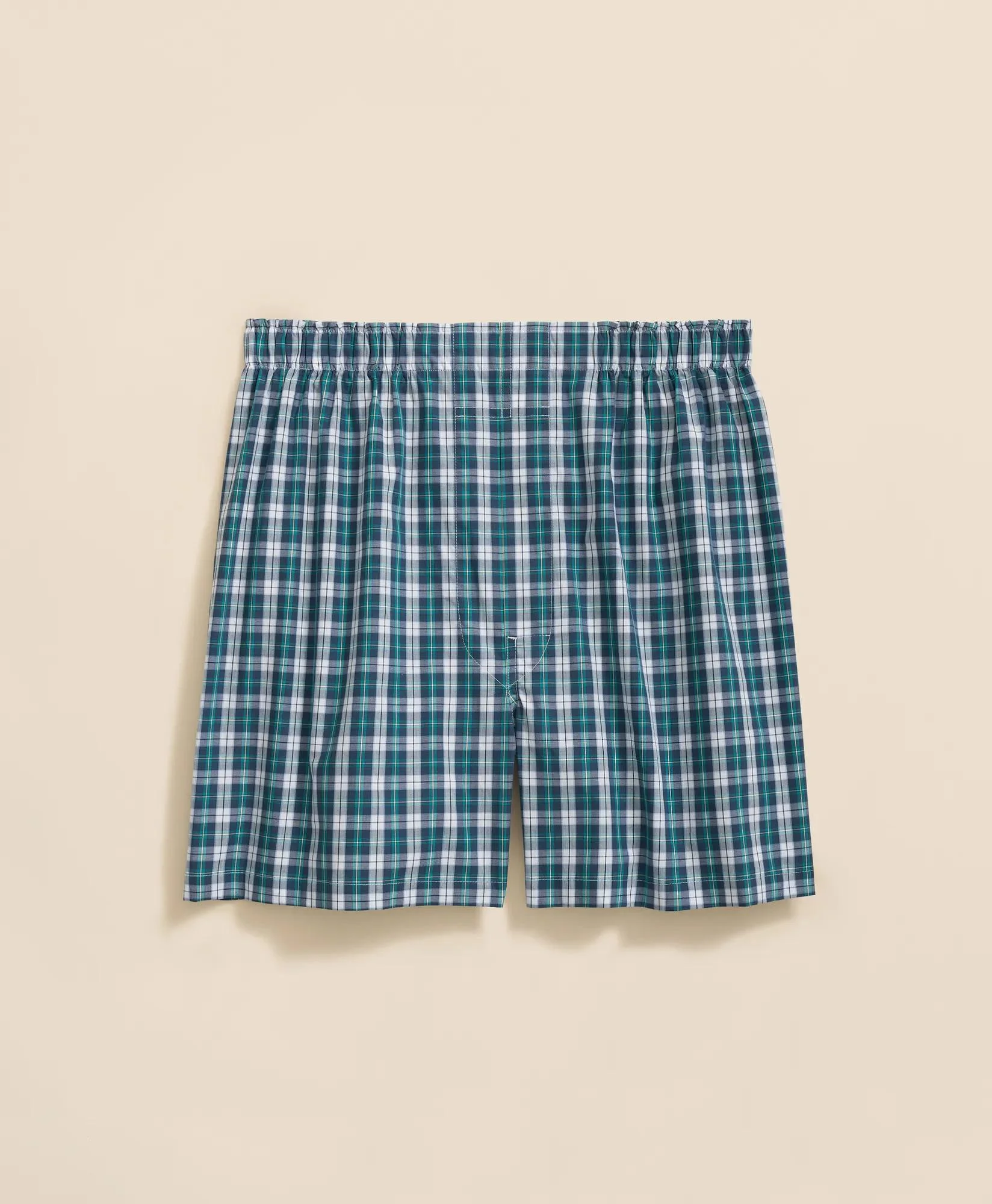Cotton Broadcloth Plaid Boxers - 1