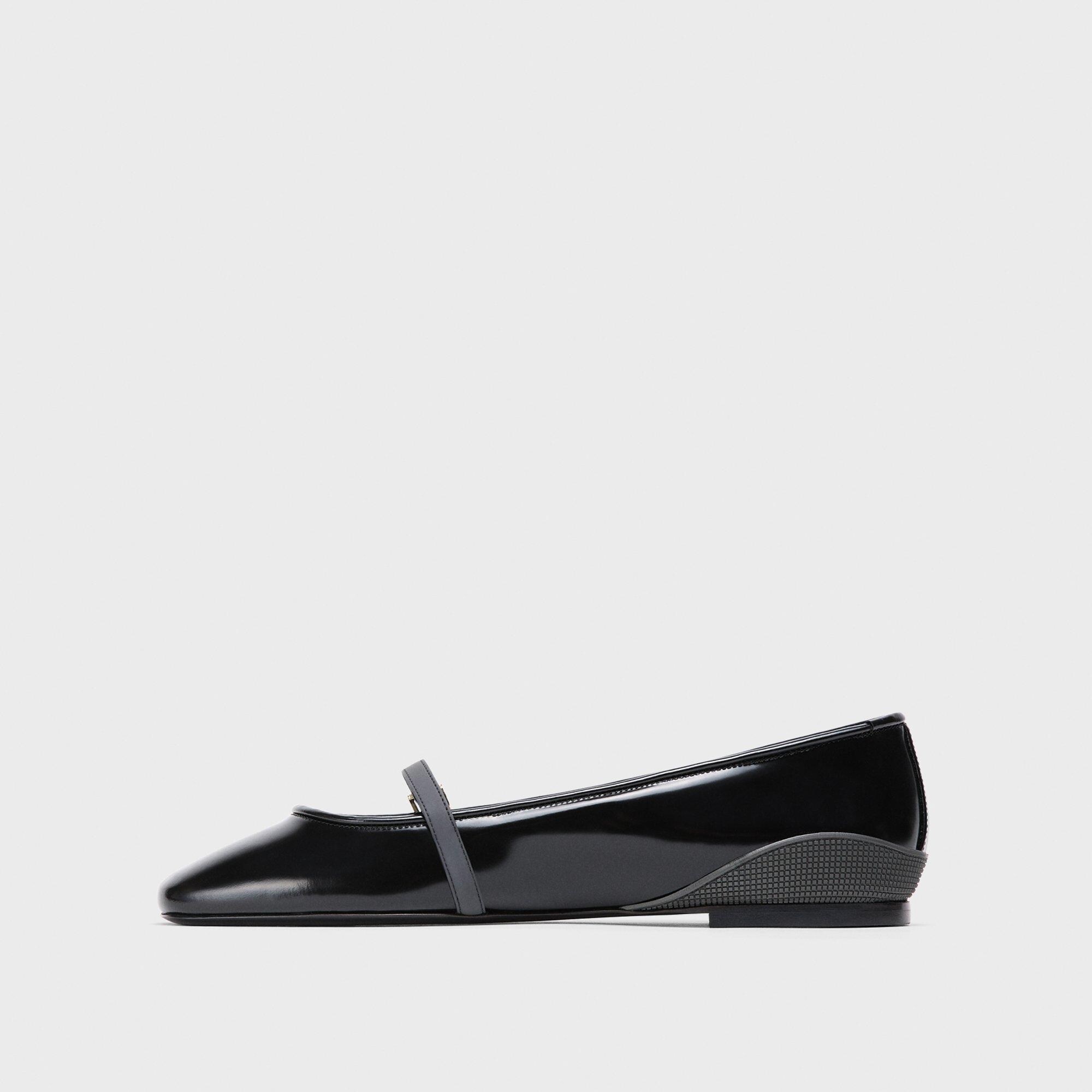 Leather Ballerina Flat - 3