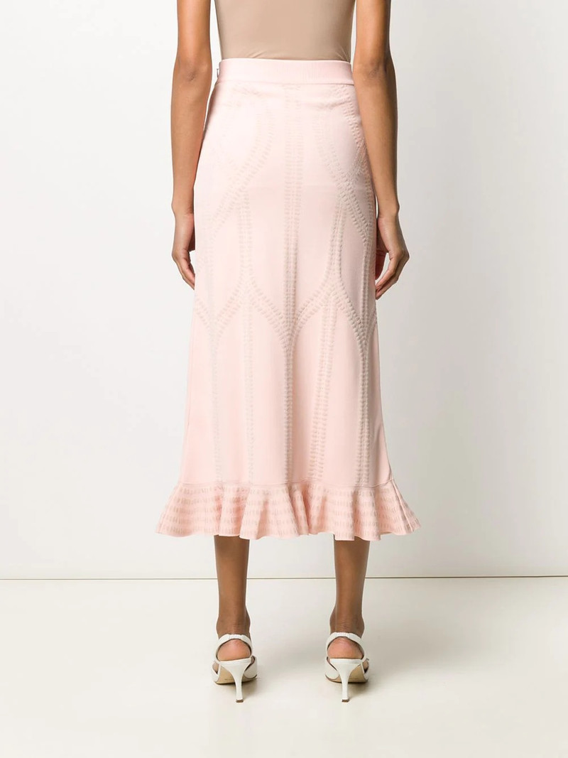 textured knitted frilled skirt 4