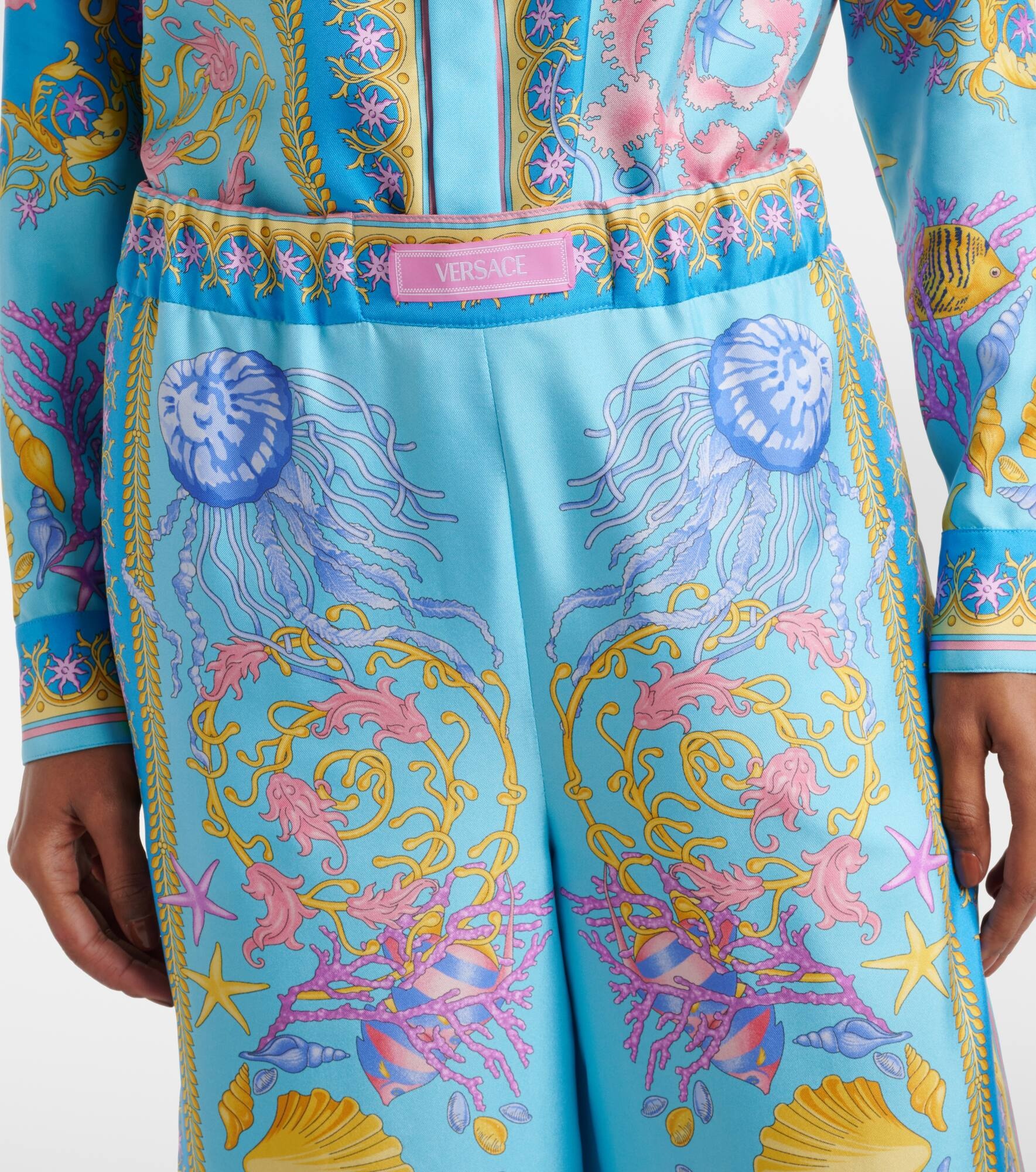 Printed wide-leg pants - 4