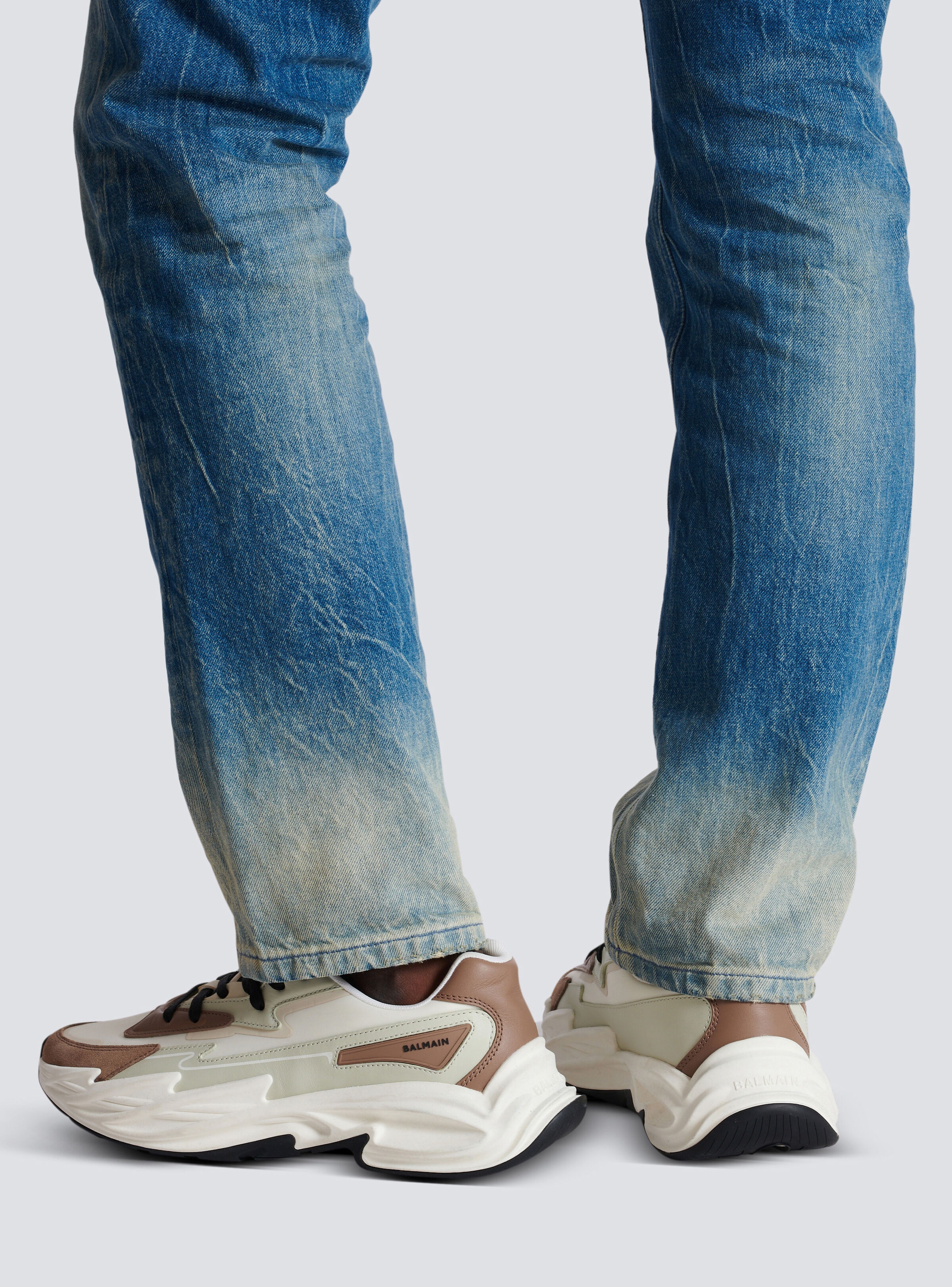 Run-Row leather and nylon sneakers - 9