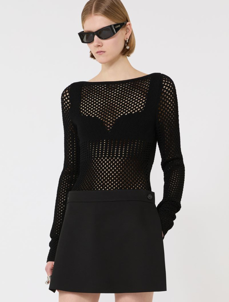 Slim-fit viscose-blend sweater - black 5