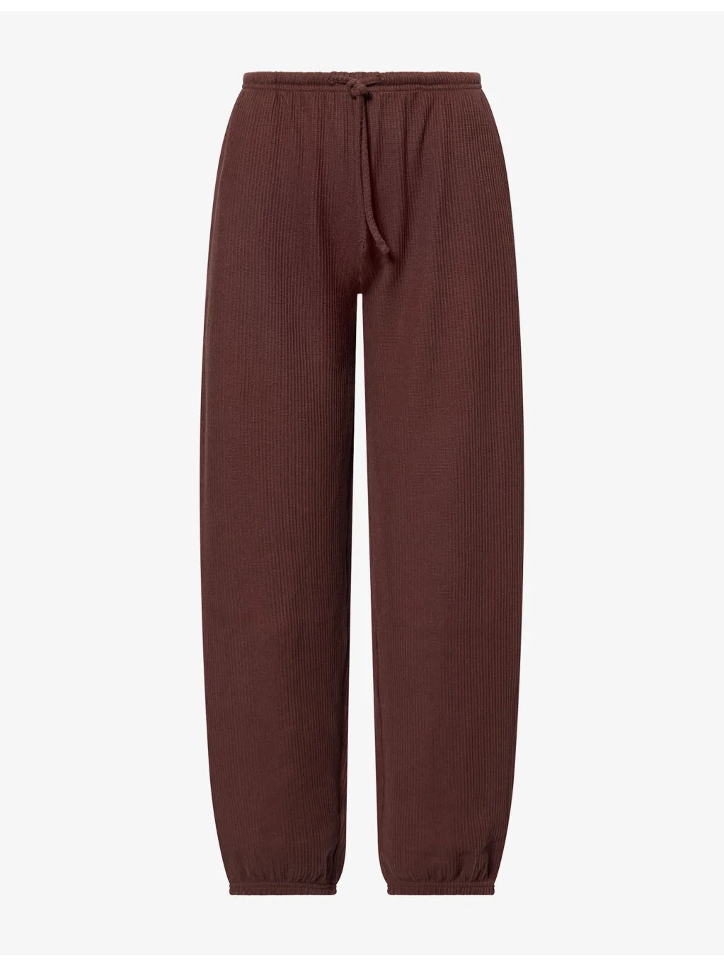 Balloon-Leg Ribbed-Knit Cotton-Blend Jogging Bottoms - 1