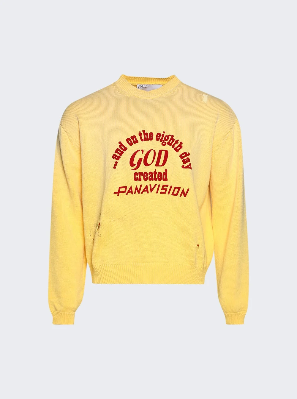 Eden Roc Knitted Crewneck Sweater Yellow - 1