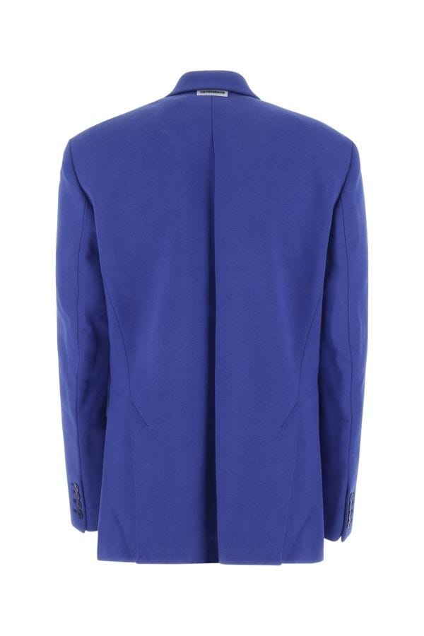 Vetements Unisex Blue Cotton Blend Oversize Blazer - 2