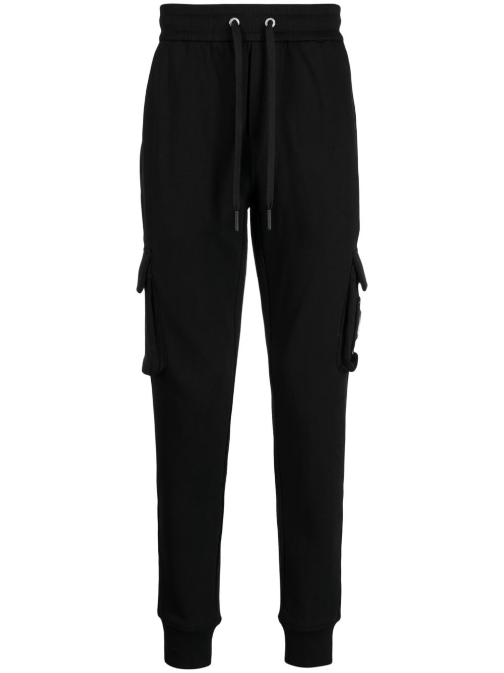 cargo-pockets cotton track pants - 1