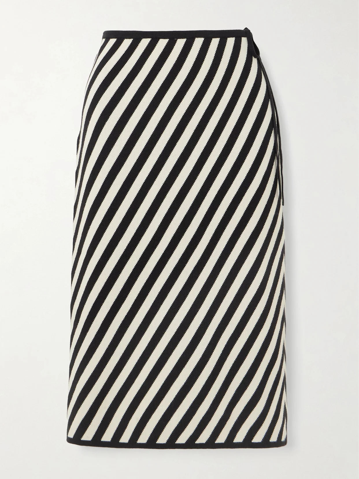 Darcy Striped Pima Cotton Midi Skirt - 1