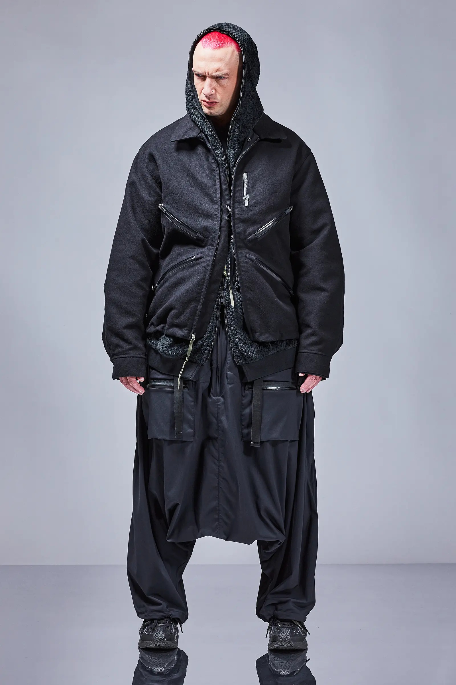 J121-KI Cotton Moleskin Jacket Black - 2