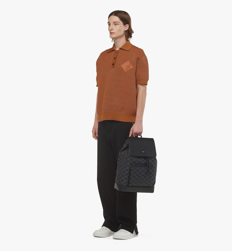 MCM Himmel Drawstring Backpack in Lauretos Jacquard outlook