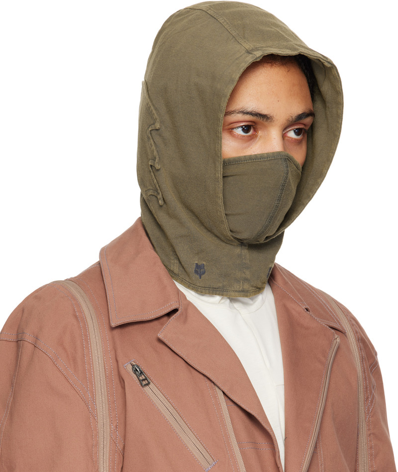 Kiko Kostadinov Khaki Fox Lab Edition Fox Balaclava outlook