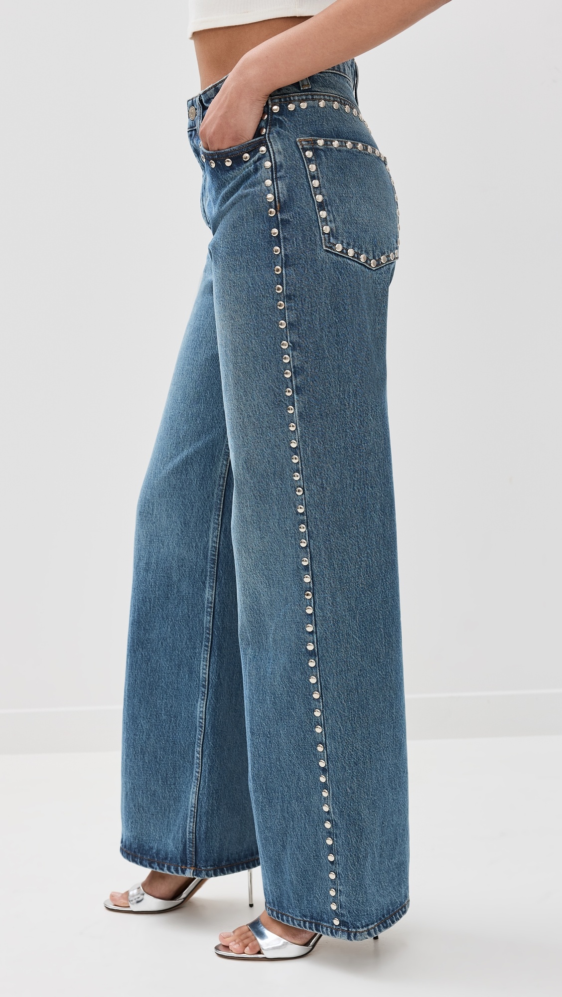 Cary High Rise Slouchy Wide Leg Jeans - 3