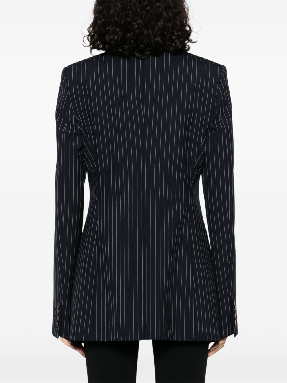 pinstripe-pattern blazer - 4