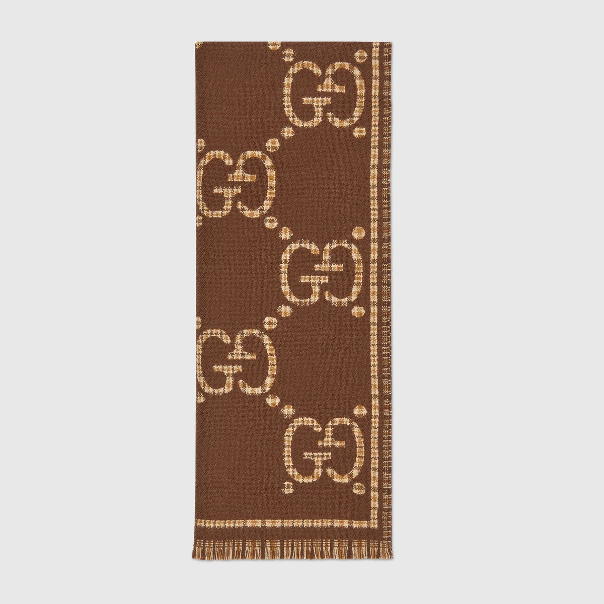 GG wool scarf - 1
