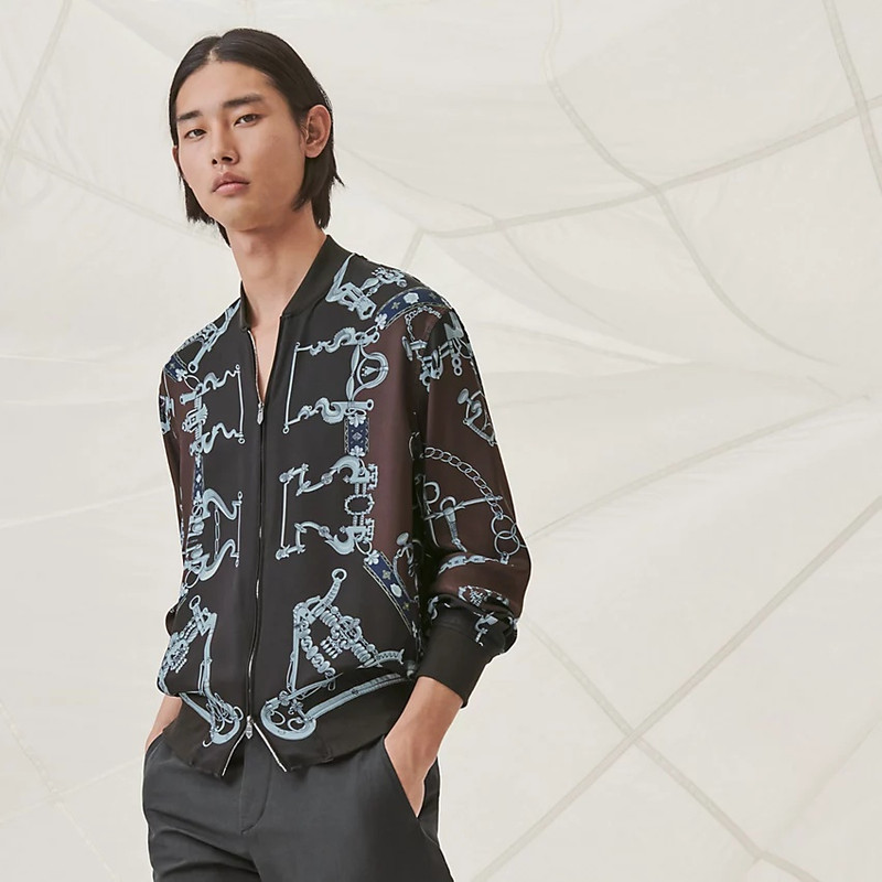 "Mors et Gourmettes Soie" shirt jacket 1