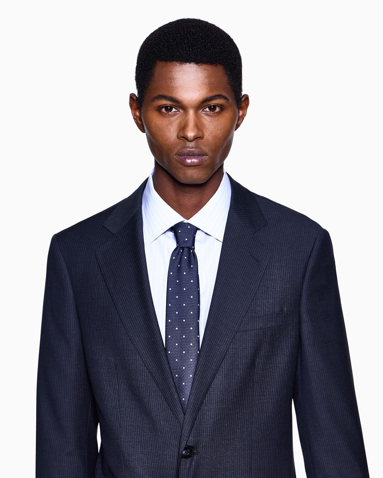 SINGLE-BREASTED SOHO LINE SUIT IN MICRO-PINSTRIPED VIRGIN WOOL - 4