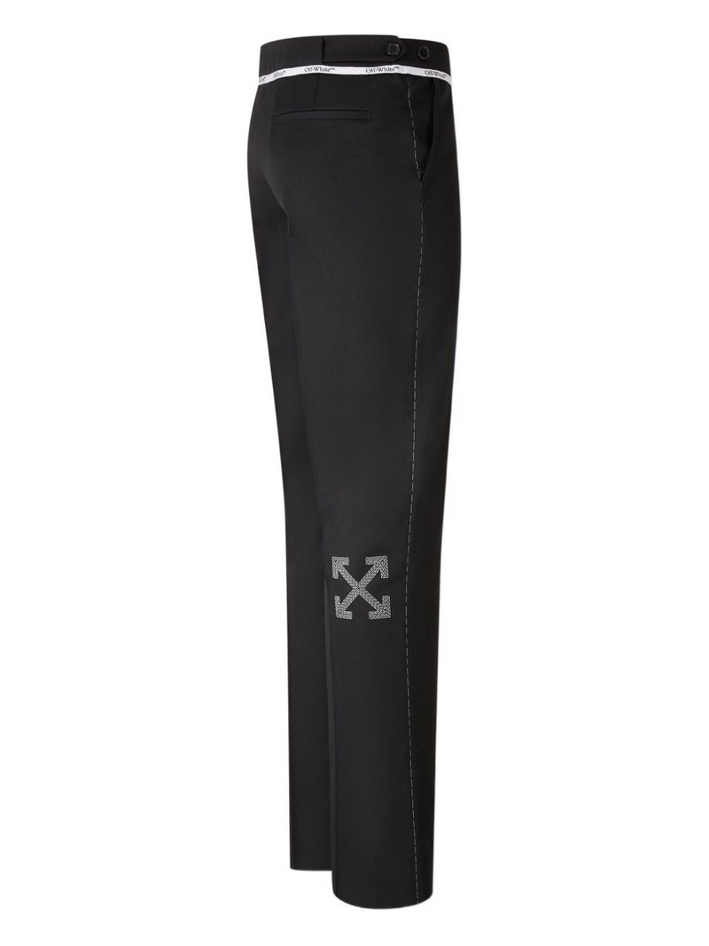 Off-White logo embroidery trousers outlook