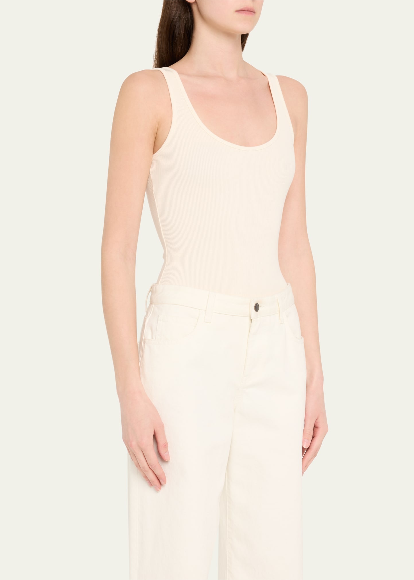 Nica Scoop-Neck Tank Bodysuit - 3