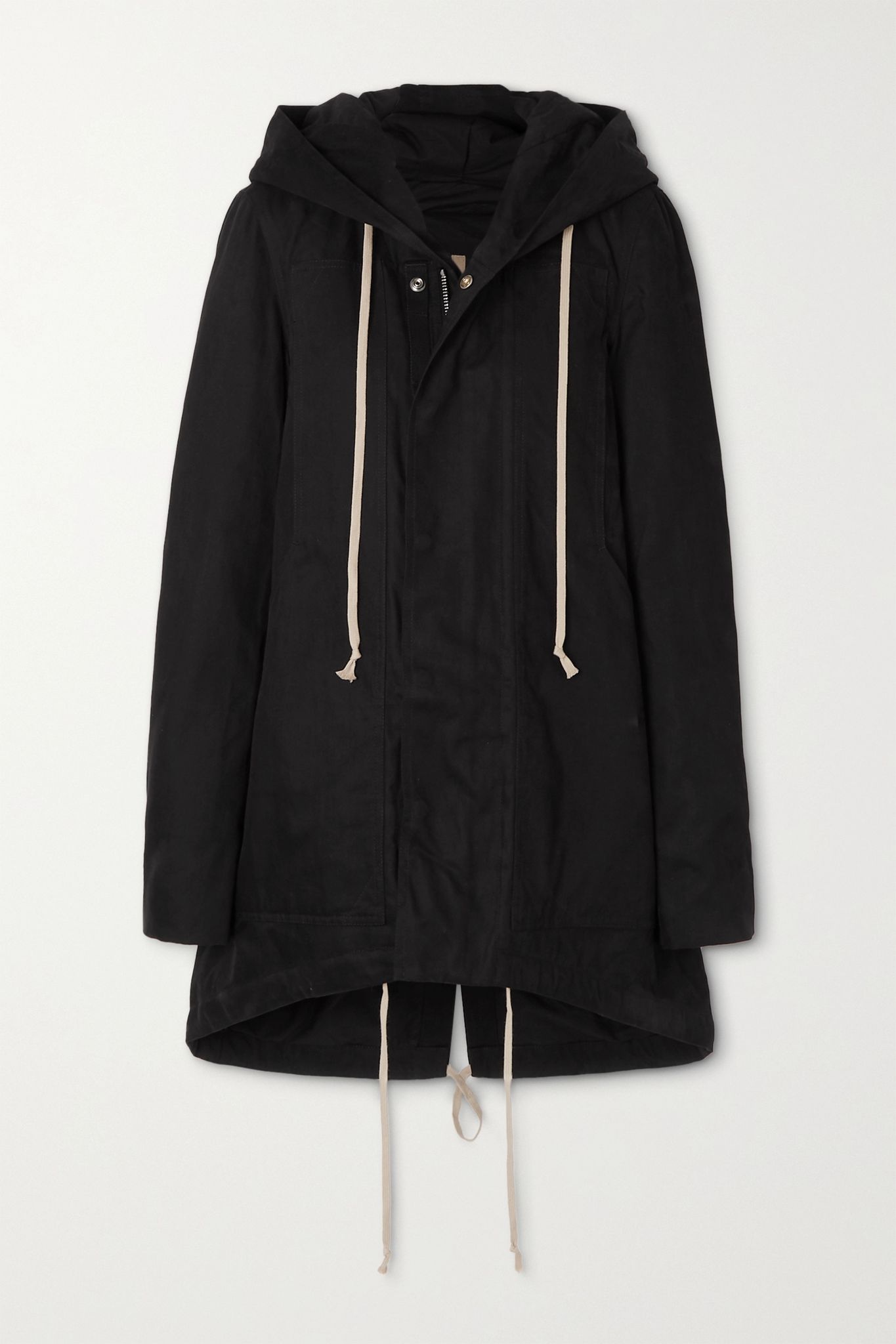 Zip-embellished padded cotton parka - 1