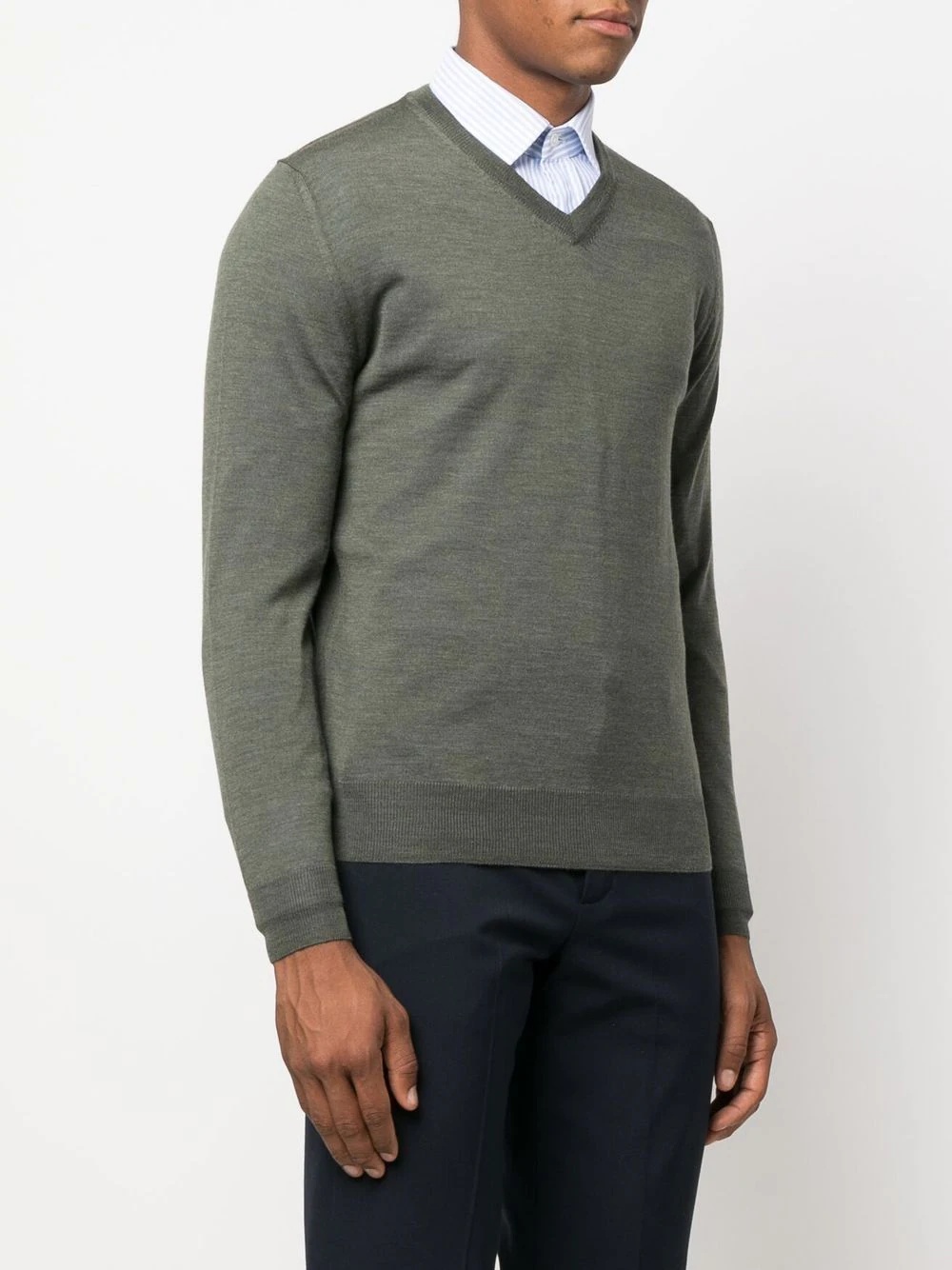 V-neck merino-wool jumper - 3