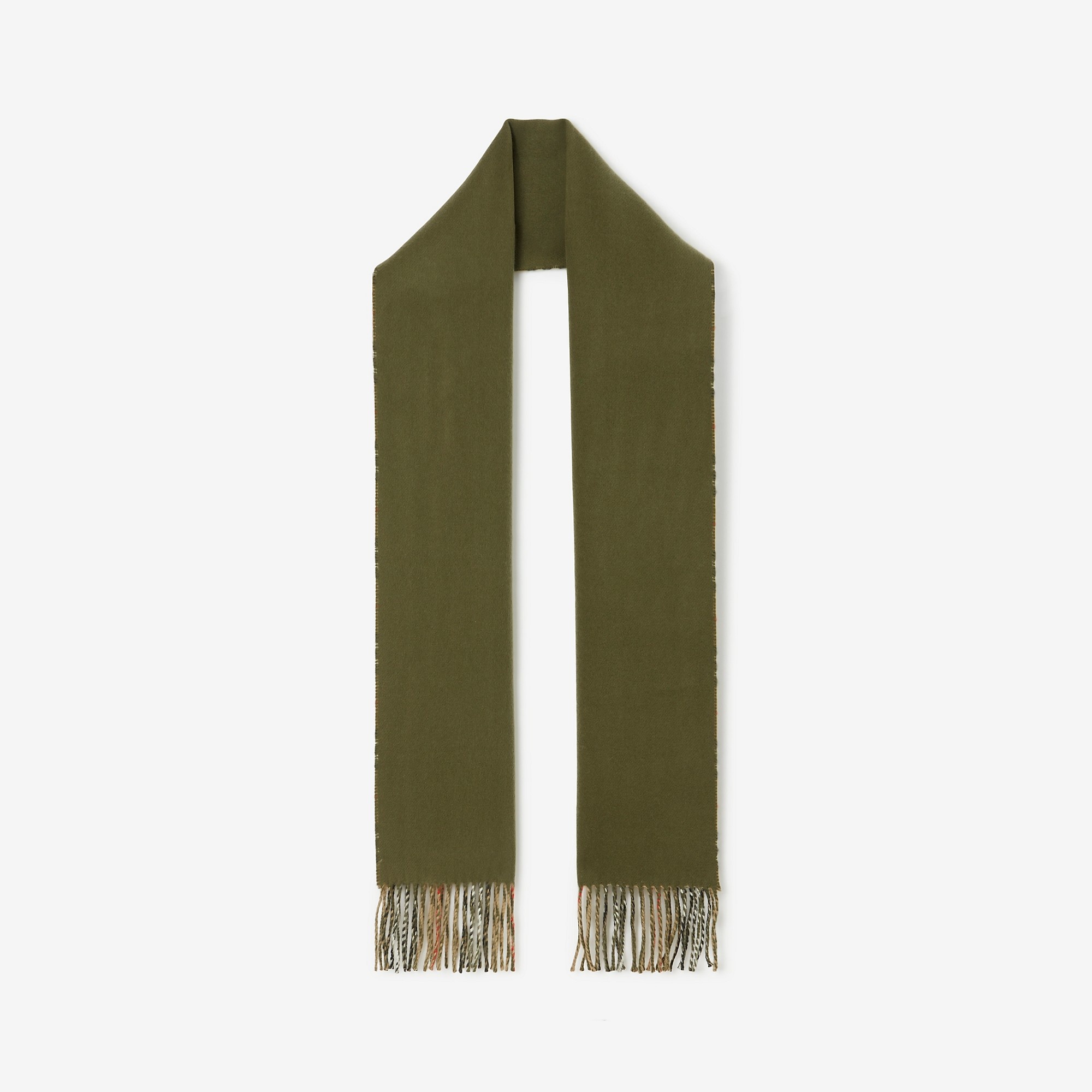 Check Cashmere Reversible Scarf - 2