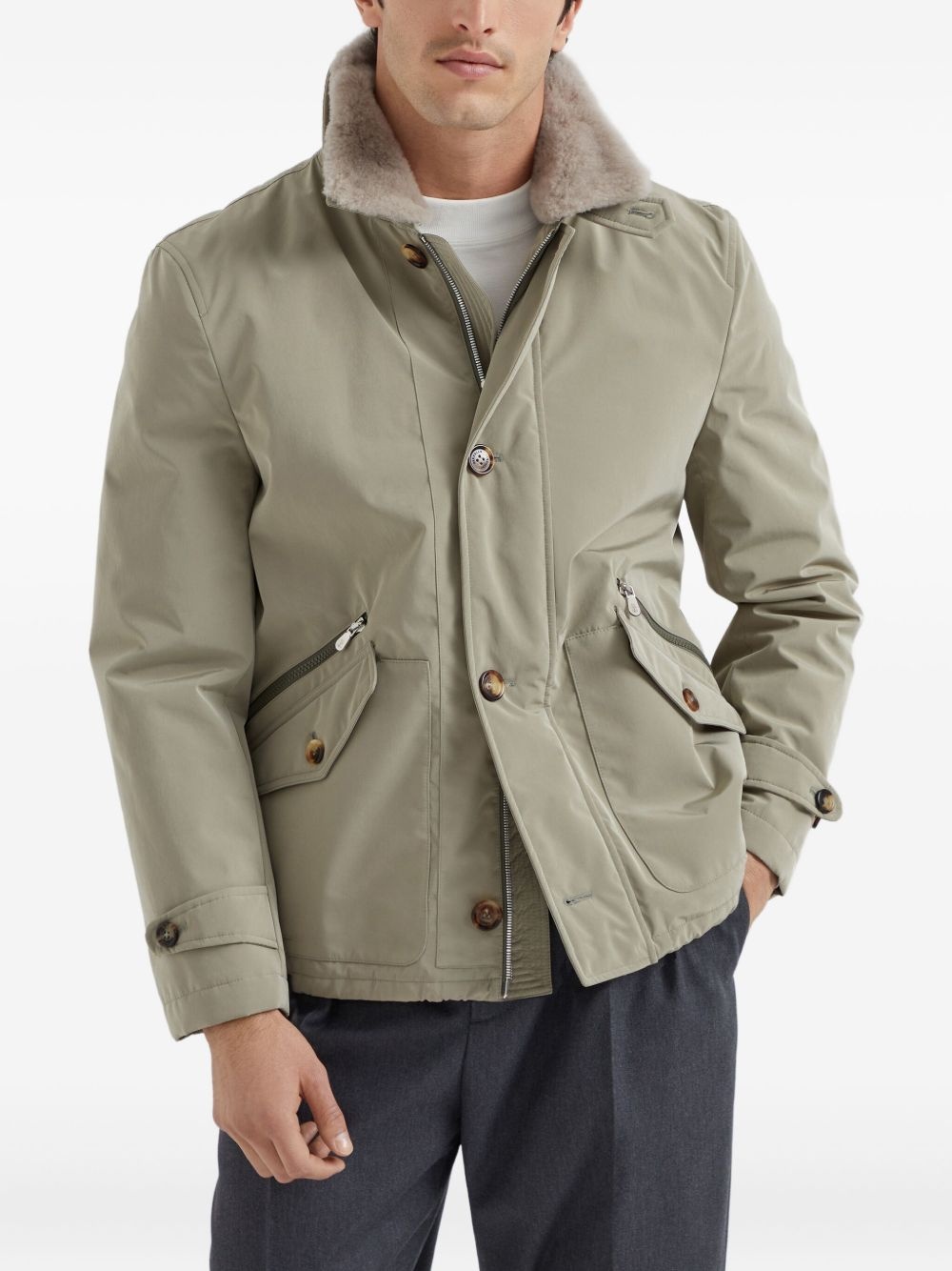 button-fastening jacket - 3