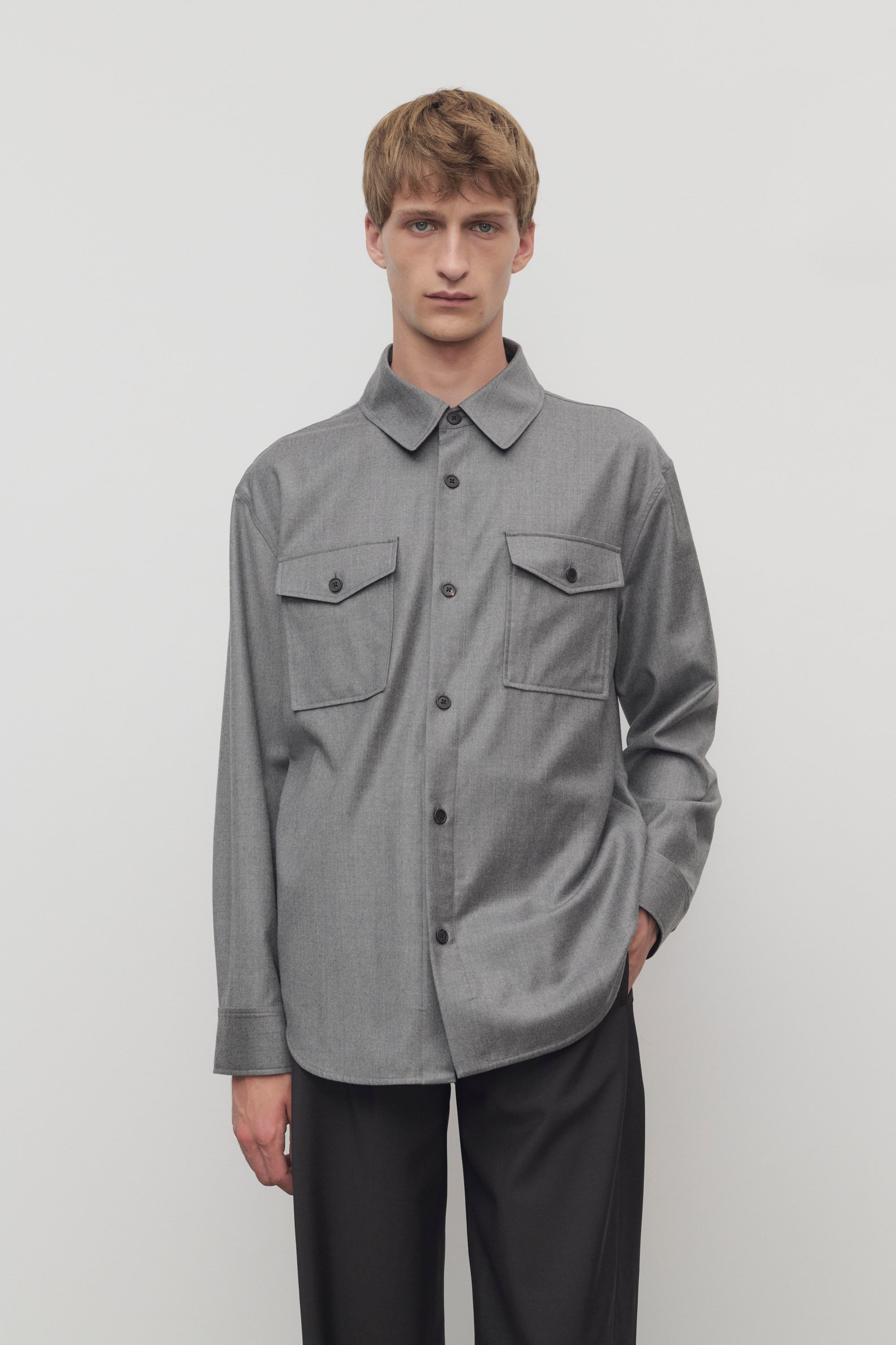 Dashiell Shirt in Virgin Wool - 3
