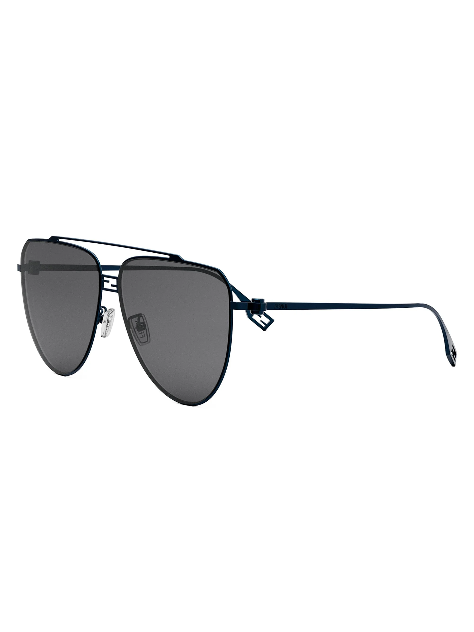 Women's Baguette 59MM Pilot Sunglasses - Blue Light Smoke - 1