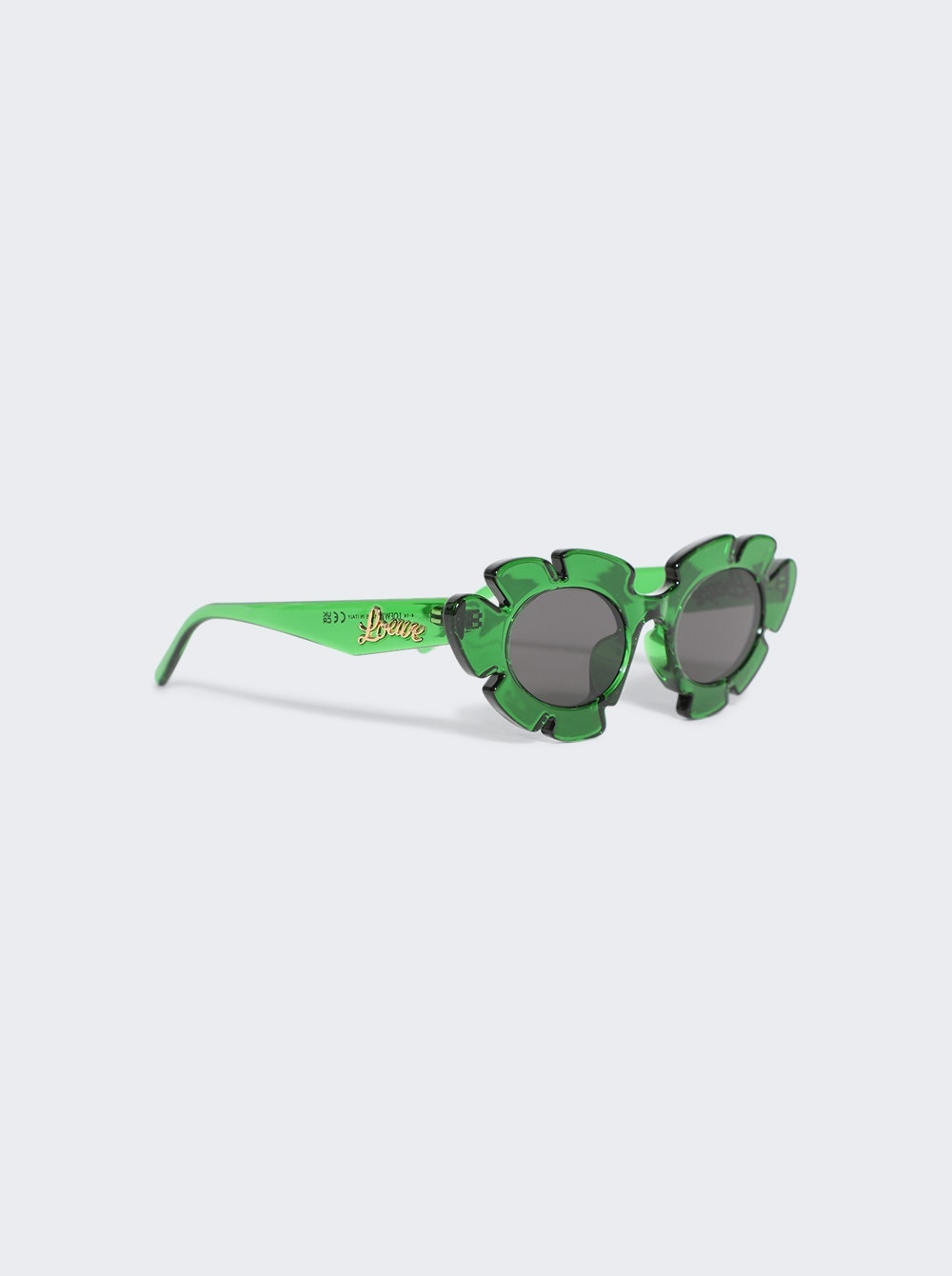 Flower Sunglasses Transparent Green - 4