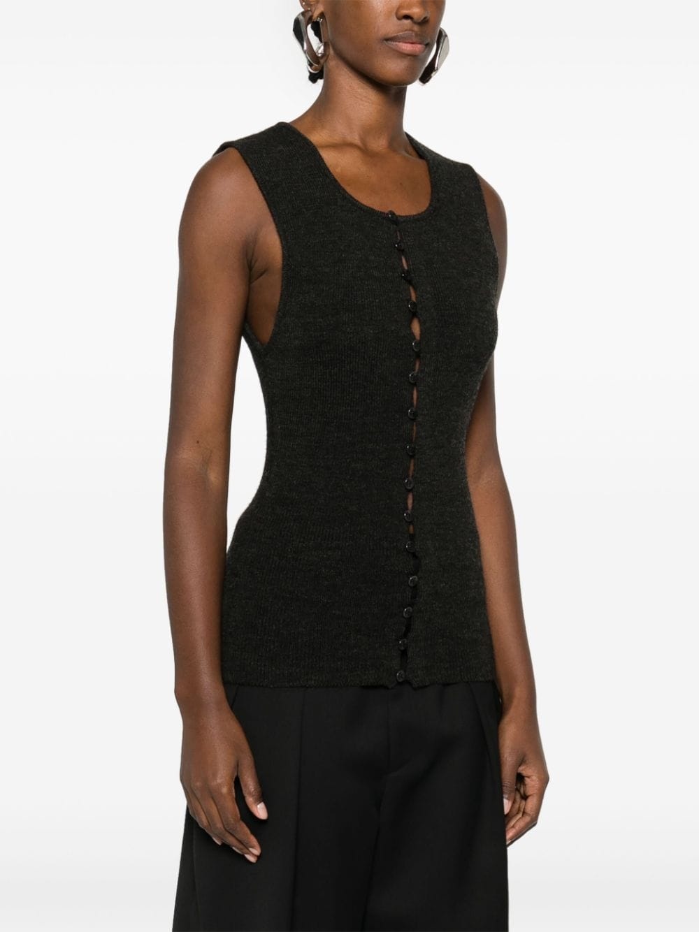 ribbed-knit top - 3