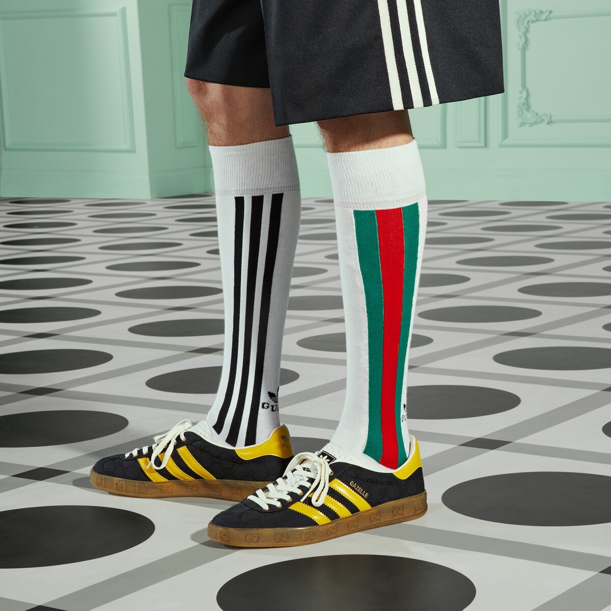 adidas x Gucci long cotton socks - 3