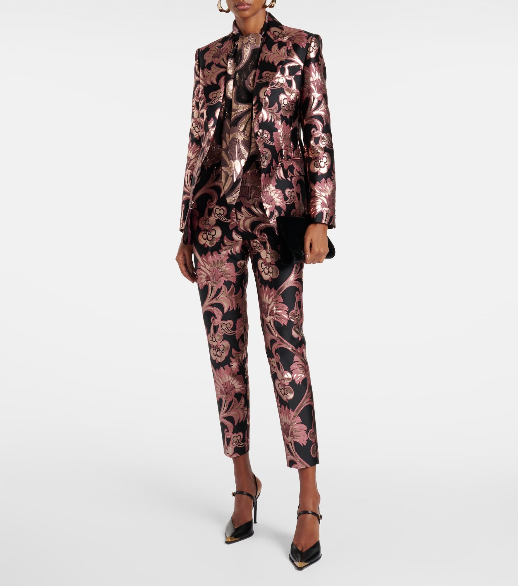 Floral jacquard blazer - 2