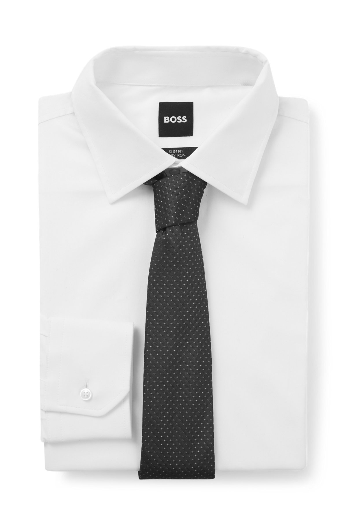 SILK TIE WITH JACQUARD PATTERN - 3