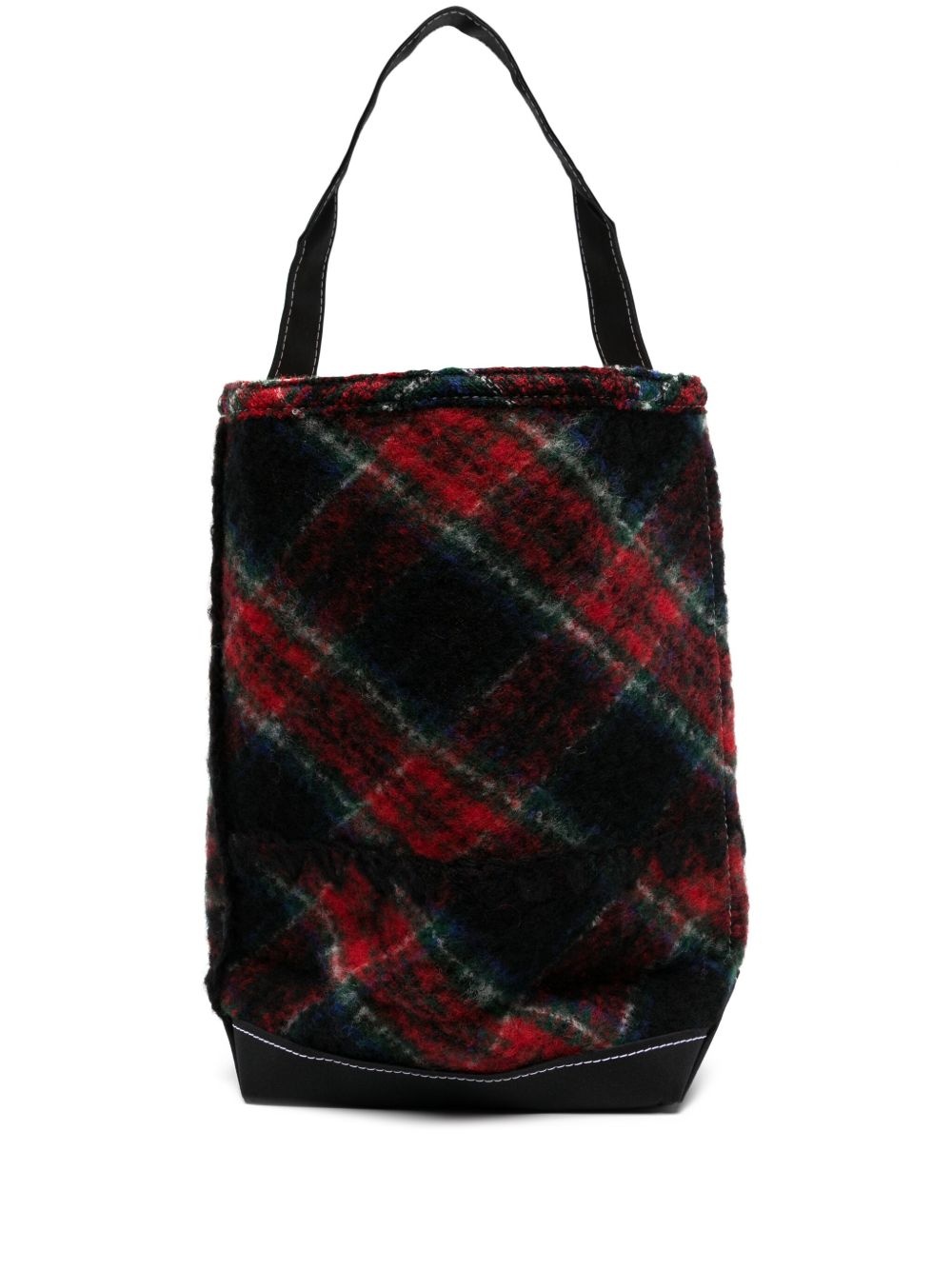 x Tembea checked cotton tote bag - 1