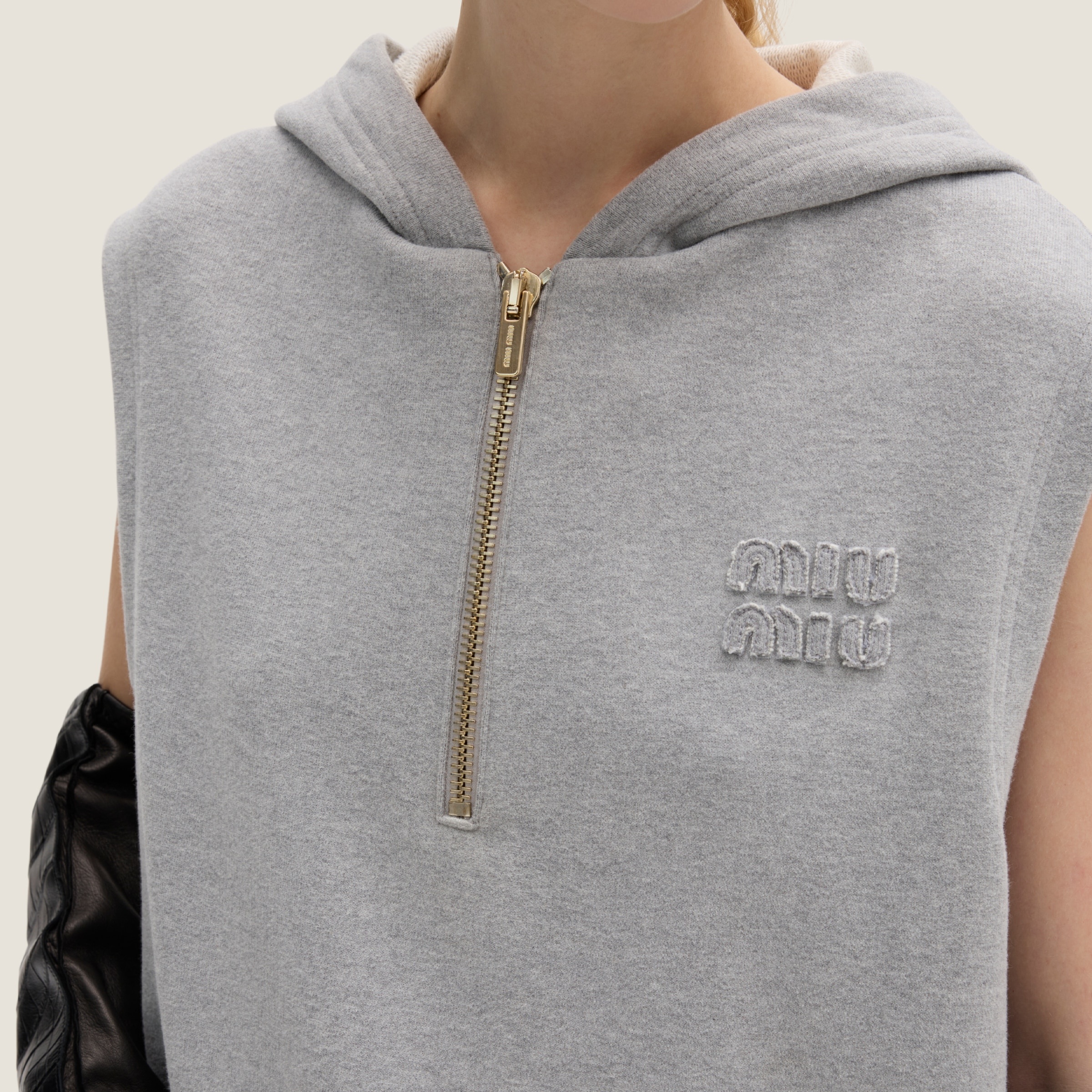 Cotton fleece hoodie dress - 4