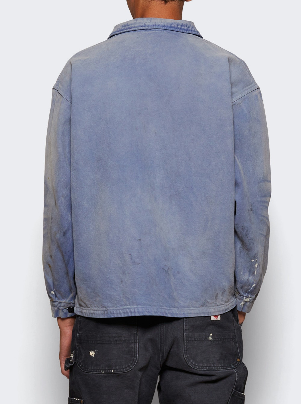Paint Splatter Overshirt Light Blue - 4