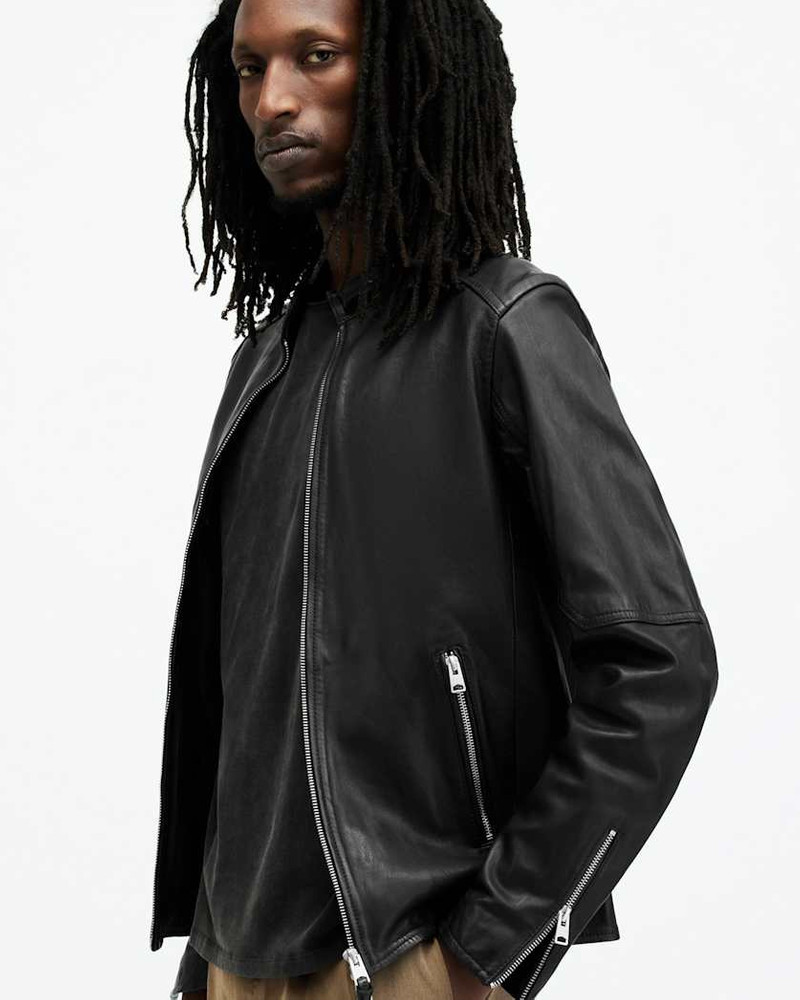 CORA LEATHER SNAP BACK COLLAR JACKET 5