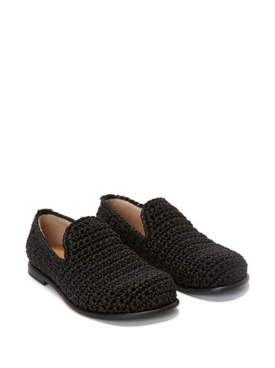 JW Anderson low-heel crochet-knit loafers outlook