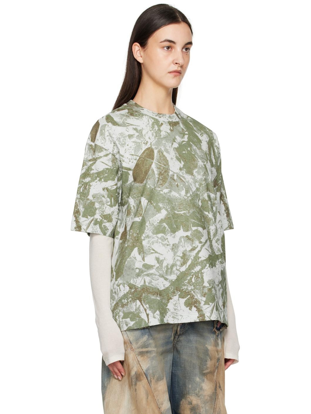 Gray & Brown Crew Neck T-shirt - 2