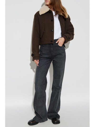 AMI Paris cotton wide-leg jeans outlook