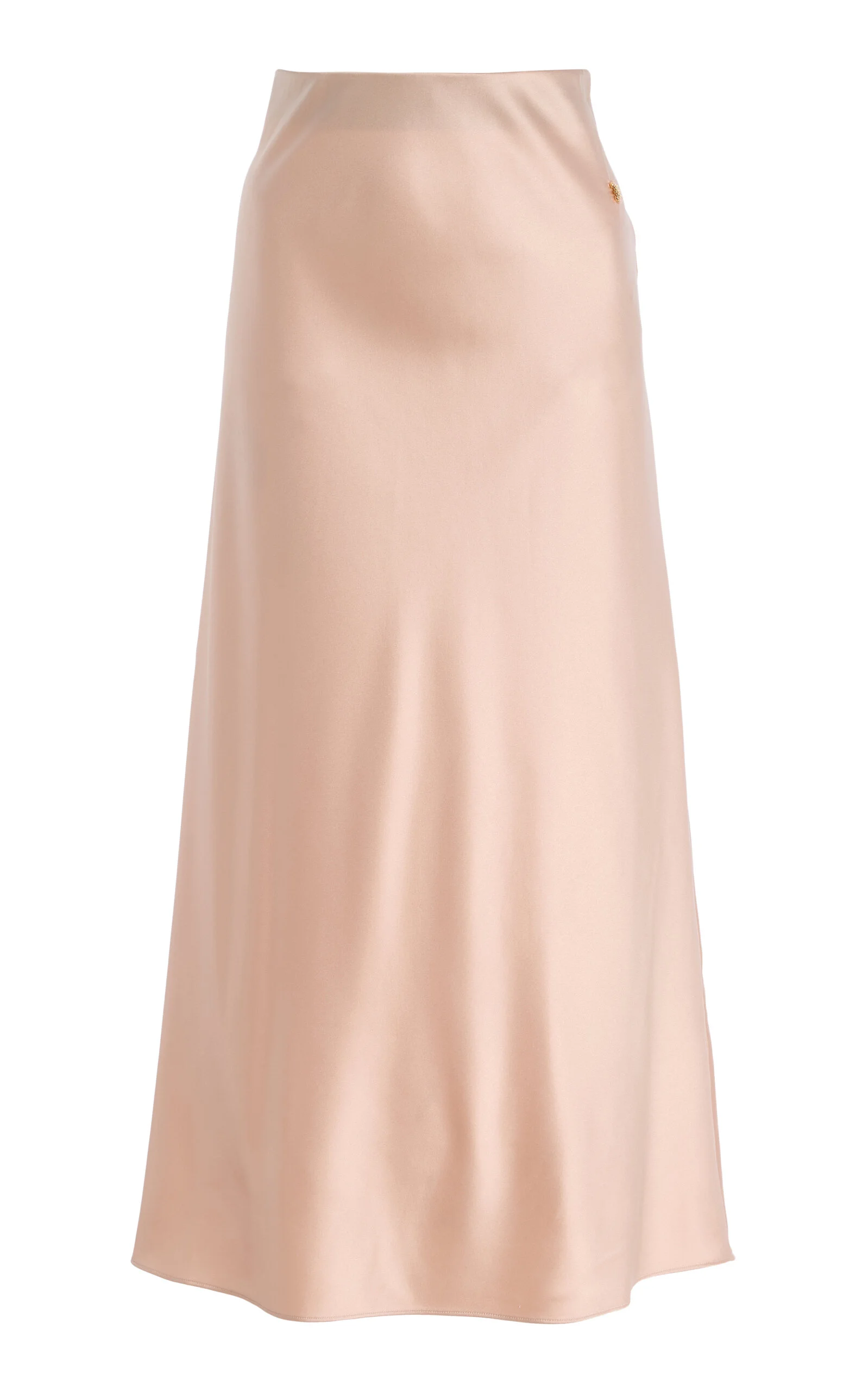 Camila Stretch-Silk Midi Skirt pink - 1
