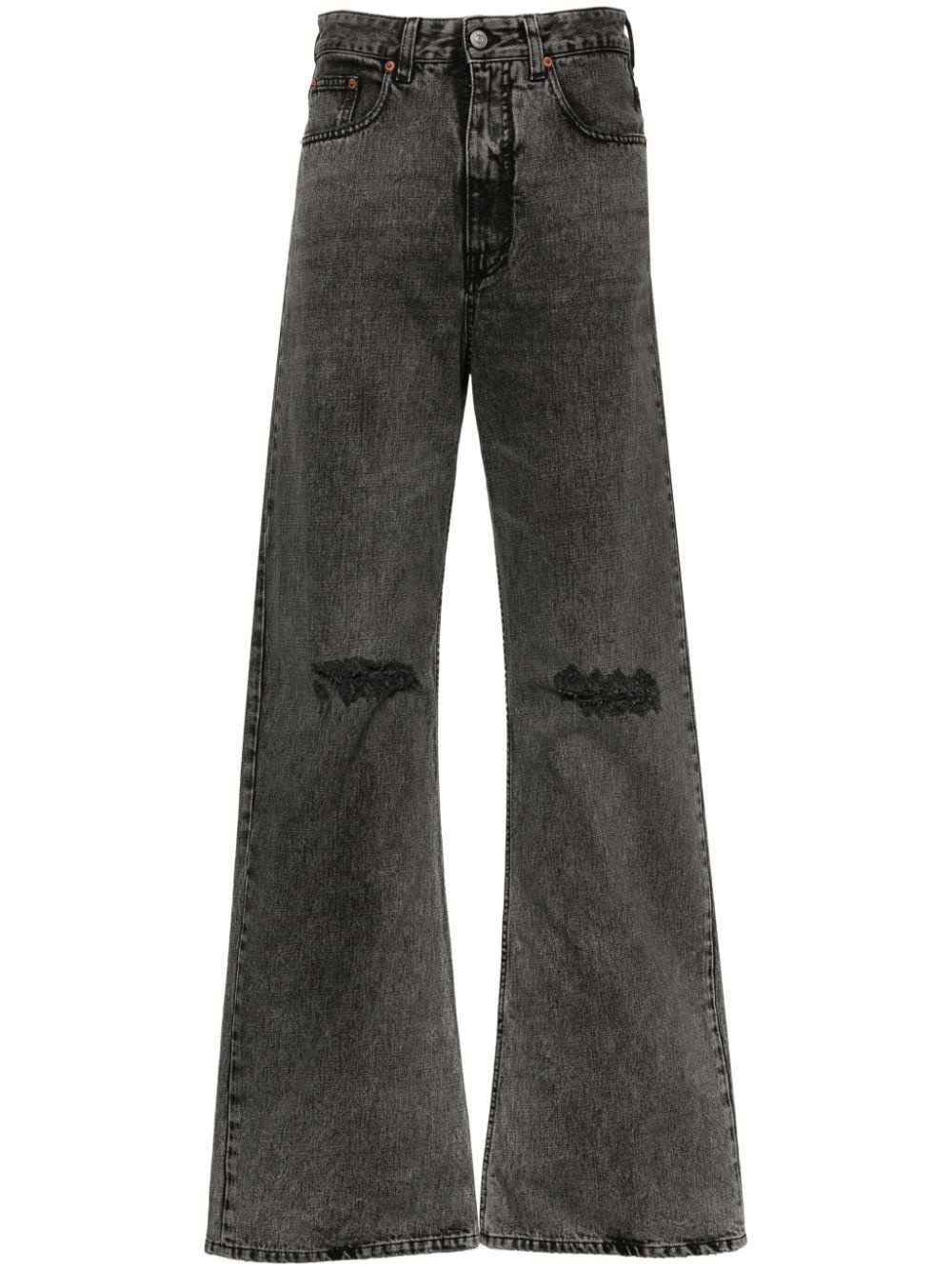 numbers-patch straight jeans - 1