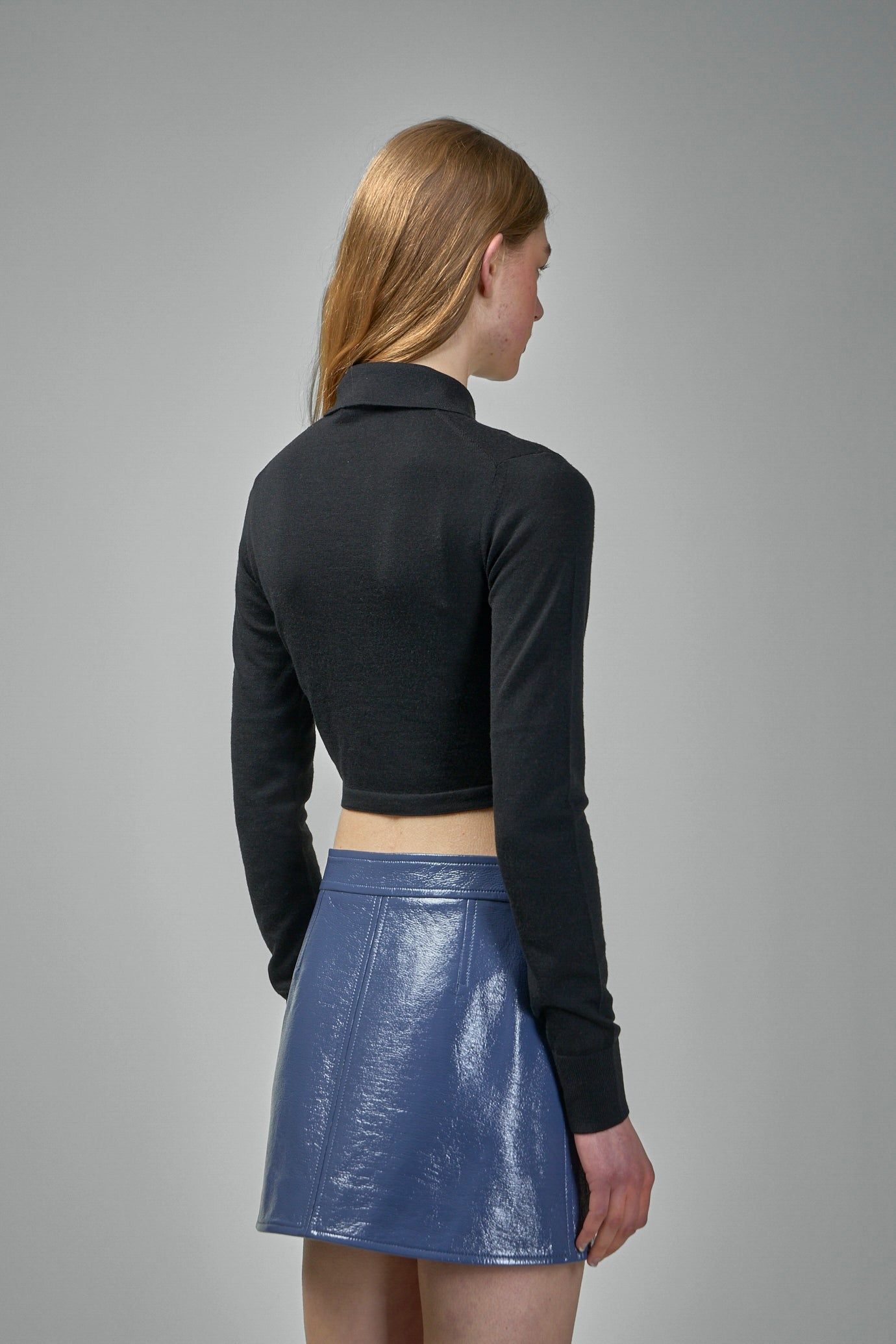Twist Light Wool Cropped Polo - 3