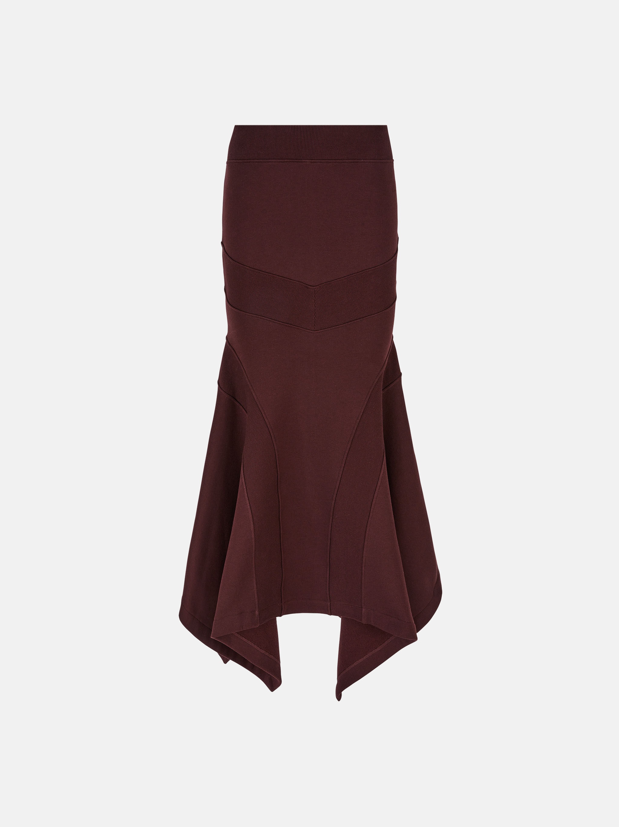 DARK BROWN MIDI SKIRT - 1