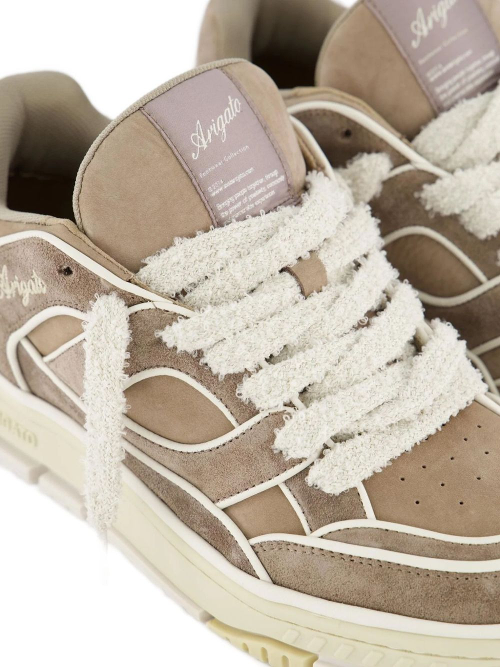 Area Lo leather suede panelled trainers - 4